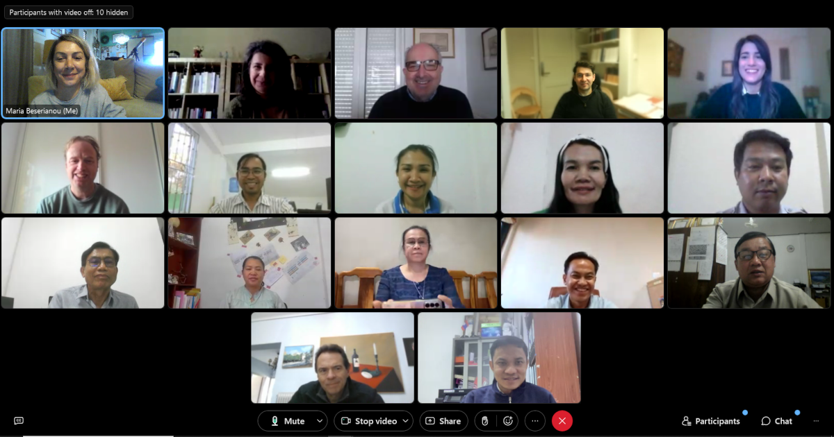 Group photo of online meeting participants